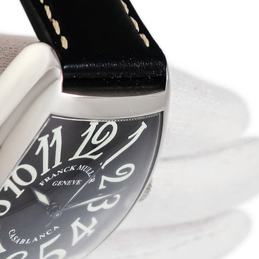 腕時計 フランクミュラー FRANCK MULLER トノウカーベックス カサブランカ 6850MC 自動巻き メンズ ブラック 黒 青針 トノー