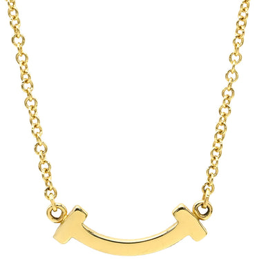 ティファニー Tiffany & Co Tスマイル ミニ ペンダント 62617640 イエローゴールド K18YG ネックレス T＆Co. T smile K18YG Au750 18K 18金