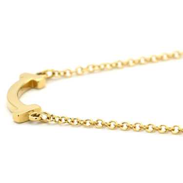 ティファニー Tiffany & Co Tスマイル ミニ ペンダント 62617640 イエローゴールド K18YG ネックレス T＆Co. T smile K18YG Au750 18K 18金