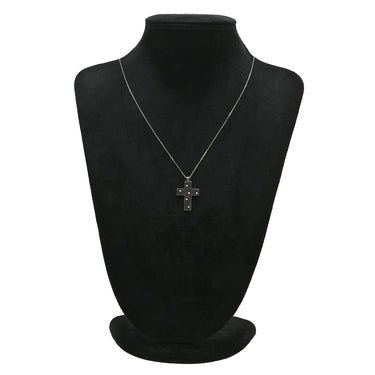 ダミアーニ DAMIANI メトロポリタンドリーム 6Pダイヤ ペンダント ブラック K18WG ダイヤモンド ネックレス クロス 十字架 WG ブルニート加工