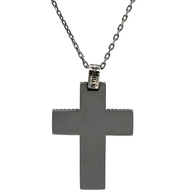 ダミアーニ DAMIANI メトロポリタンドリーム 6Pダイヤ ペンダント ブラック K18WG ダイヤモンド ネックレス クロス 十字架 WG ブルニート加工