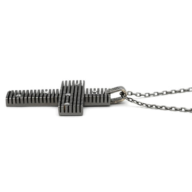 ダミアーニ DAMIANI メトロポリタンドリーム 6Pダイヤ ペンダント ブラック K18WG ダイヤモンド ネックレス クロス 十字架 WG ブルニート加工