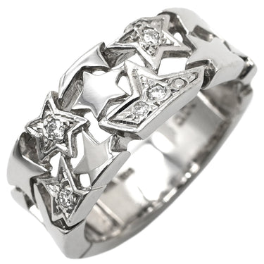 スタージュエリー STAR JEWELRY 2002年クリスマス限定 ダイヤリング ホワイトゴールド K18WG ダイヤモンド リング 指輪 星 スター 750 18K WG 9.5号