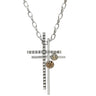 カシケイ KASHIKEY ダブルクロス ブラウンダイヤ ペンダント ホワイトゴールド K18WG ダイヤモンド ネックレス Kashikey 18K 750 WG 十字架 クロス