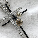 カシケイ KASHIKEY ダブルクロス ブラウンダイヤ ペンダント ホワイトゴールド K18WG ダイヤモンド ネックレス Kashikey 18K 750 WG 十字架 クロス