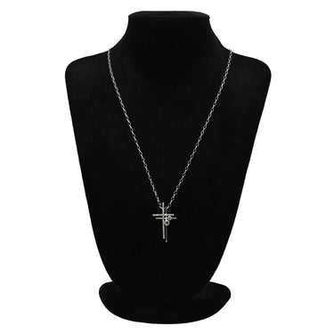 カシケイ KASHIKEY ダブルクロス ブラウンダイヤ ペンダント ホワイトゴールド K18WG ダイヤモンド ネックレス Kashikey 18K 750 WG 十字架 クロス