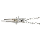 カシケイ KASHIKEY ダブルクロス ブラウンダイヤ ペンダント ホワイトゴールド K18WG ダイヤモンド ネックレス Kashikey 18K 750 WG 十字架 クロス