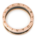 ブルガリ Bvlgari ビーゼロワン B-zero1 2バンドリング ピンクゴールド×ブラック K18PG セラミック #68(JP28) リング 指輪 黒セラミック 18K 750 PG 18金 26号
