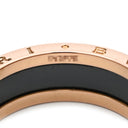 ブルガリ Bvlgari ビーゼロワン B-zero1 2バンドリング ピンクゴールド×ブラック K18PG セラミック #68(JP28) リング 指輪 黒セラミック 18K 750 PG 18金 26号