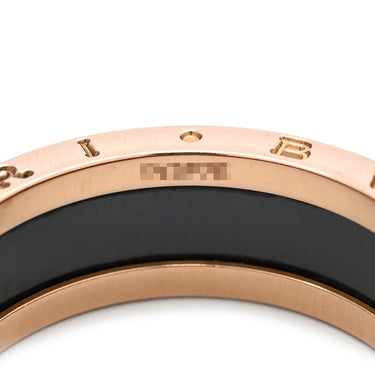 ブルガリ Bvlgari ビーゼロワン B-zero1 2バンドリング ピンクゴールド×ブラック K18PG セラミック #68(JP28) リング 指輪 黒セラミック 18K 750 PG 18金 26号