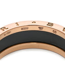ブルガリ Bvlgari ビーゼロワン B-zero1 2バンドリング ピンクゴールド×ブラック K18PG セラミック #68(JP28) リング 指輪 黒セラミック 18K 750 PG 18金 26号