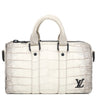 ルイヴィトン LOUIS VUITTON キーポル バンドリエール 25 サハラ ホワイト系 クロコダイル 2WAYバッグ マットブラック金具 白 グレー ショルダー ミニボストン