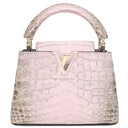 ルイヴィトン LOUIS VUITTON カプシーヌ MINI ピンク系 クロコダイル 2WAYバッグ ゴールド金具 グレー ショルダー ハンドバッグ