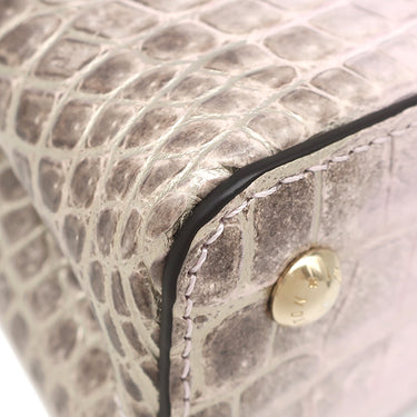 ルイヴィトン LOUIS VUITTON カプシーヌ MINI ピンク系 クロコダイル 2WAYバッグ ゴールド金具 グレー ショルダー ハンドバッグ