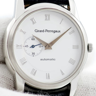 腕時計 ジラールペルゴ GIRARD PERREGAUX フラットウォッチ スモールセコンド 90500.0.11.713 自動巻き メンズ ホワイト 白 ローマン