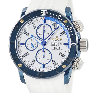 腕時計 エドックス EDOX クロノオフショア1 クロノグラフ リミテッド 01127-37BU9-BDBU9 自動巻き メンズ 新同 純正ダイヤ 限定