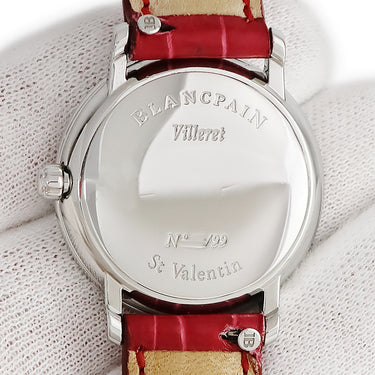 腕時計 ブランパン BLANCPAIN ヴィルレ ウルトラスリム バレンタインデー 2005 6102A-4688-95A 自動巻き レディース 純正ダイヤ 白 限定