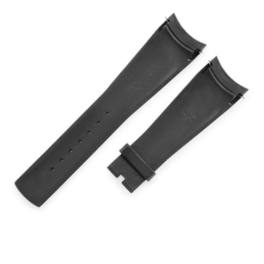 ピエールクンツ PIERREKUNZ ブラック ラバー 腕時計パーツ 純正 替え 予備 ラバー ベルト ストラップ バンド 24mm 黒 ブラック