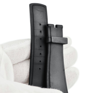 ピエールクンツ PIERREKUNZ ブラック ラバー 腕時計パーツ 純正 替え 予備 ラバー ベルト ストラップ バンド 24mm 黒 ブラック