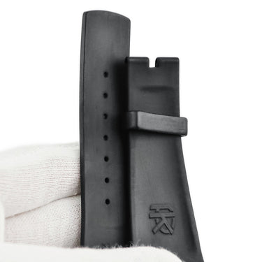 ピエールクンツ PIERREKUNZ ブラック ラバー 腕時計パーツ 純正 替え 予備 ラバー ベルト ストラップ バンド 24mm 黒 ブラック
