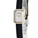 腕時計 シャネル CHANEL プルミエール リボン H6126 クオーツ レディース K18YG×Ti コンビ 純正ダイヤ パヴェ チタン