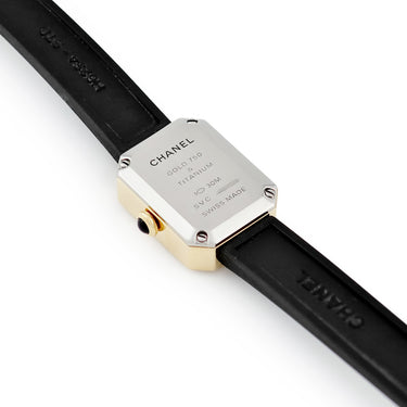 腕時計 シャネル CHANEL プルミエール リボン H6126 クオーツ レディース K18YG×Ti コンビ 純正ダイヤ パヴェ チタン