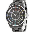 腕時計 シャネル CHANEL J12 エレクトロ キャリバー12.1 38mm H7122 自動巻き メンズ OH済 ブラック セラミック 限定