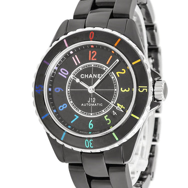 腕時計 シャネル CHANEL J12 エレクトロ キャリバー12.1 38mm H7122 自動巻き メンズ OH済 ブラック セラミック 限定