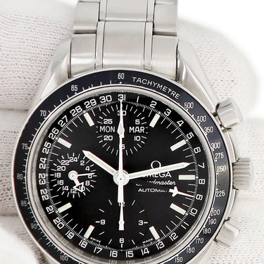 腕時計 オメガ OMEGA スピードマスター マーク40 3520.50.00 自動巻き メンズ OH済 ブラック クロノグラフ トリプルカレンダー