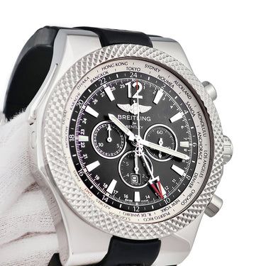腕時計 ブライトリング BREITLING ベントレー GMT A476B19GRC A47362 自動巻き メンズ OH済 クロノグラフ 回転ベゼル スモールセコンド