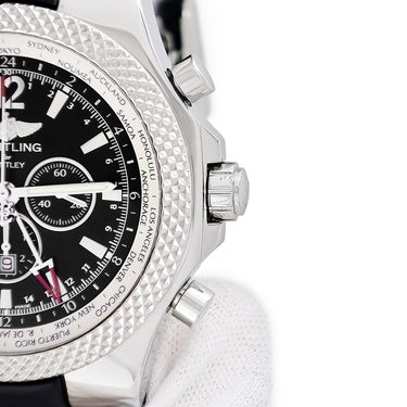 腕時計 ブライトリング BREITLING ベントレー GMT A476B19GRC A47362 自動巻き メンズ OH済 クロノグラフ 回転ベゼル スモールセコンド