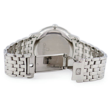 腕時計 オメガ OMEGA デ ヴィル プレステージ コーアクシャル 424.10.37.20.01.001 自動巻き メンズ OH済 デイト 黒 ローマン バー