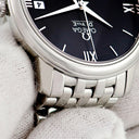 腕時計 オメガ OMEGA デ ヴィル プレステージ コーアクシャル 424.10.37.20.01.001 自動巻き メンズ OH済 デイト 黒 ローマン バー