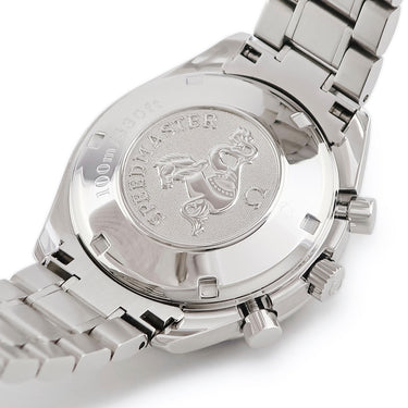 腕時計 オメガ OMEGA スピードマスター デイデイト 3220.50.00 自動巻き メンズ OH済 ブラック クロノグラフ スモールセコンド