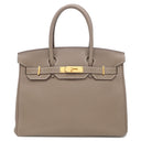 エルメス HERMES バーキン30 エトゥープ トゴ ハンドバッグ マットゴールド金具 【PO品】 グレージュ