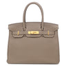 エルメス HERMES バーキン30 エトゥープ トゴ ハンドバッグ マットゴールド金具 【PO品】 グレージュ