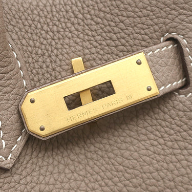 エルメス HERMES バーキン30 エトゥープ トゴ ハンドバッグ マットゴールド金具 【PO品】 グレージュ