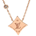 ルイヴィトン LOUIS VUITTON パンダンティフ スター ブロッサム BB ピンクゴールド K18PG ダイヤモンド ホワイトマザー･オブ･パール ネックレス ペンダント K18 シェル ホワイト ダイヤ 1粒 1P