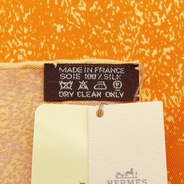 エルメス HERMES カレ45 ガヴロッシュ オレンジ×アプリコット×カネル
