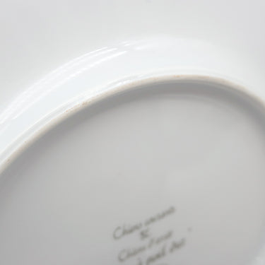 エルメス HERMES シャス ワイヤーフォックステリア 八角 イエロー×ホワイト 磁器 食器 黄色 白 犬 プレート ポーセリン