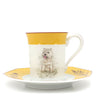 エルメス HERMES シャス ウエストハイランドホワイト カップ＆ソーサー イエロー×ホワイト 磁器 ポーセリン 食器 犬 コーヒーカップ ティーカップ