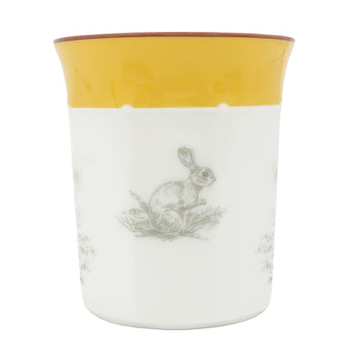 エルメス HERMES シャス ウエストハイランドホワイト カップ＆ソーサー イエロー×ホワイト 磁器 ポーセリン 食器 犬 コーヒーカップ ティーカップ