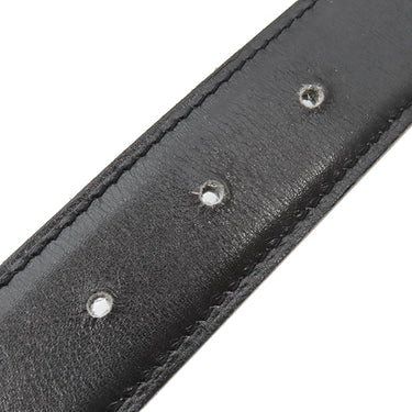 エルメス HERMES コンスタンスH ブラック×ブルージーン ボックスカーフ トゴ #75 ベルト シルバー金具 Hバックル リバーシブル