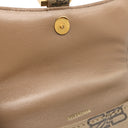 バレンシアガ BALENCIAGA Hourglass ハンドバッグ XS 593546 ブラウン PVCコーティングキャンバス 2WAYバッグ ゴールド金具 ショルダー