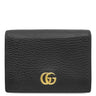 グッチ GUCCI ダブルG カードケース ウォレット ‎456126 ブラック レザー 二つ折り財布 ゴールド金具 黒