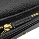 グッチ GUCCI ダブルG カードケース ウォレット ‎456126 ブラック レザー 二つ折り財布 ゴールド金具 黒