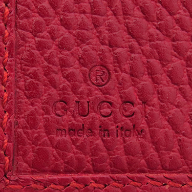 グッチ GUCCI プチマーモント コンパクトウォレット 474746 レッド レザー 三つ折り財布 ゴールド金具 赤 ダブルG