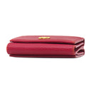 グッチ GUCCI プチマーモント コンパクトウォレット 474746 レッド レザー 三つ折り財布 ゴールド金具 赤 ダブルG