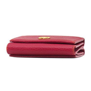 グッチ GUCCI プチマーモント コンパクトウォレット 474746 レッド レザー 三つ折り財布 ゴールド金具 赤 ダブルG