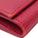 グッチ GUCCI プチマーモント コンパクトウォレット 474746 レッド レザー 三つ折り財布 ゴールド金具 赤 ダブルG